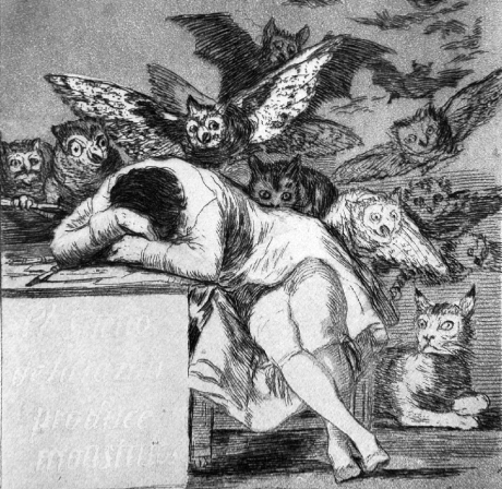 Goya -The sleep of reason produces monsters (c1799) recut